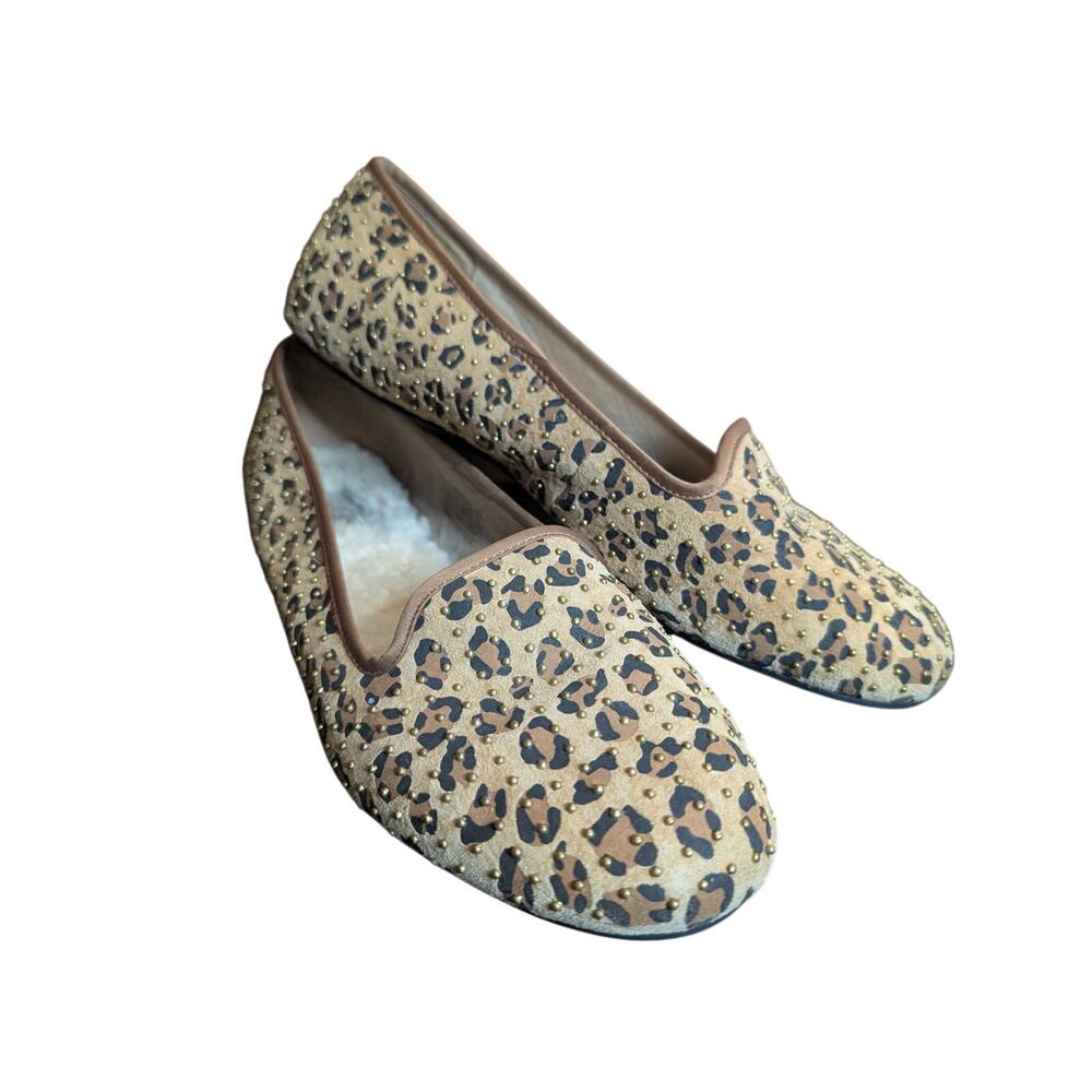 Ugg Alloway flats leopard print gold studs W 10 EU 41